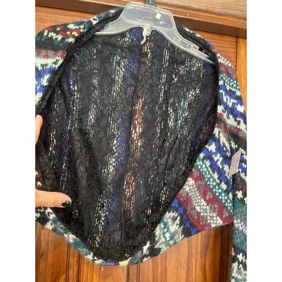 Free People Fairisle Bolero cropped sweater Small - Picture 6 of 7